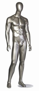 Metallic Silver Abstract Male